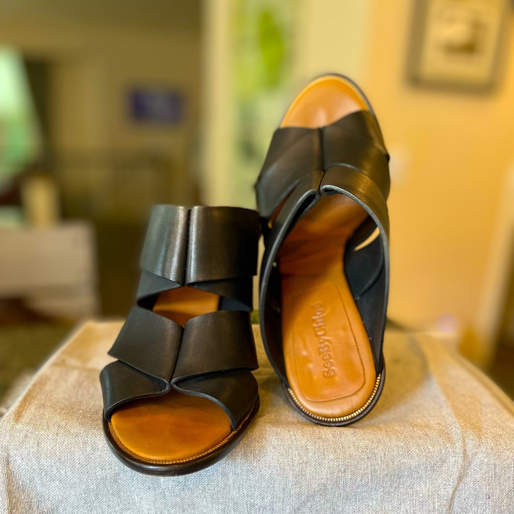 See by Chloe leather high heel sandals